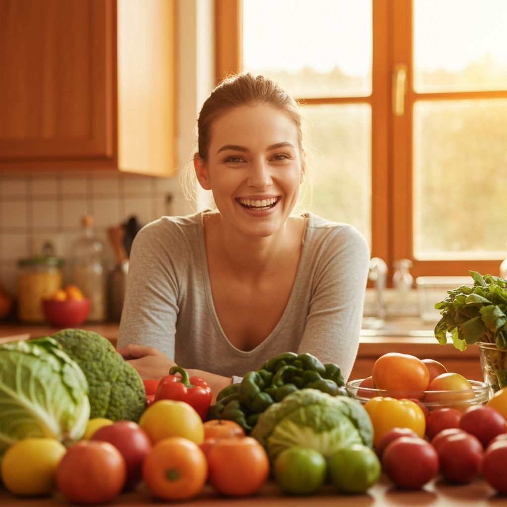 Vrouw met gezonde levensstijl